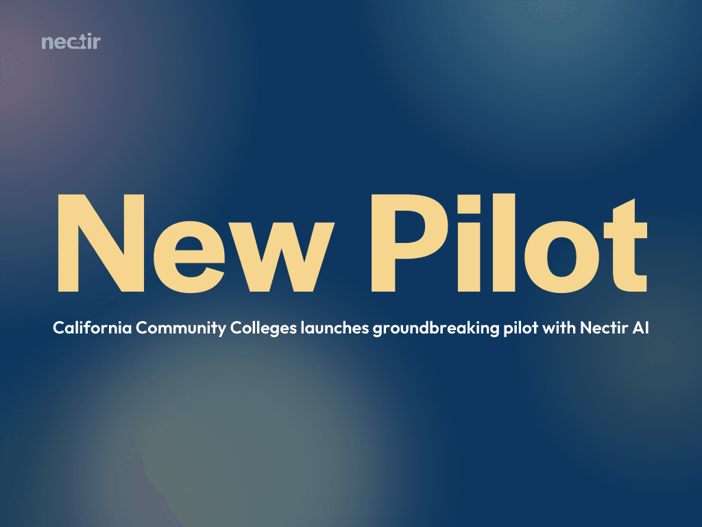 California Community Colleges campus with Nectir AI branding