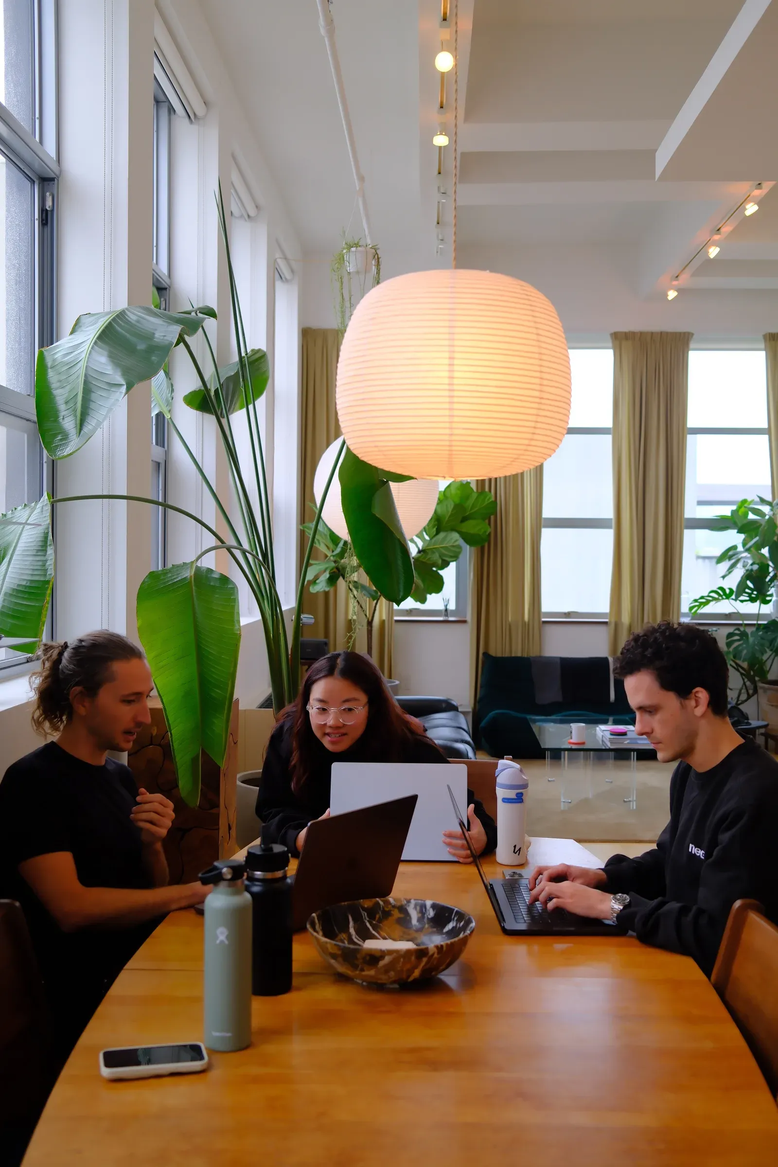 Team at a work table